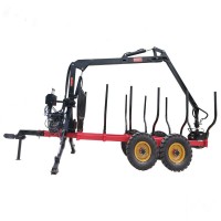 grapple log loader forest log trailer