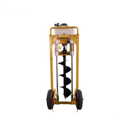 Post hole digger with gasoline engine