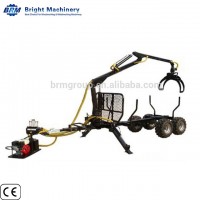 ATV 1.5 Tons Timber Trailer Crane Hydraulic Log Loader Grapple Firewood Trailer with Grapple BM11017