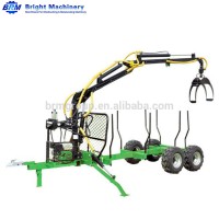 ATV 3 Tons Timber Trailer Crane Log Trailer Grapple Hydraulic Log Loading Trailer BM11018