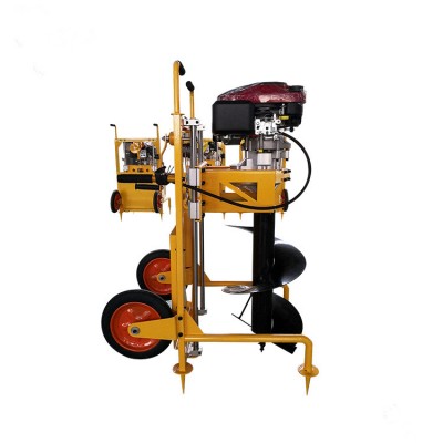 Portable type earth driller for tree planting